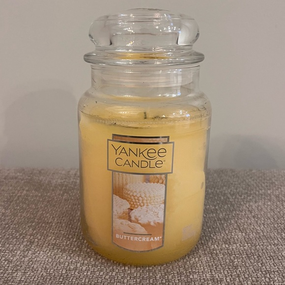 Retired Yankee Candle 22oz Large Jar BUTTERCREAM White Label Old Stock HTF - Picture 1 of 7